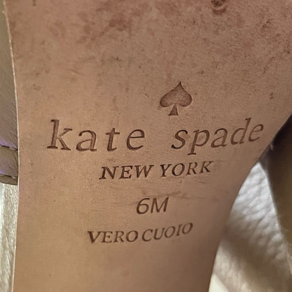 Kate Spade New York Light Taupe Open Toe Chunky Heel Slingback Shoes - Picture 15 of 16